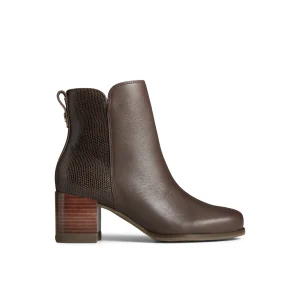 Women Sperry Ankle Boots | Boots^Seaport Heel Leather Boot
